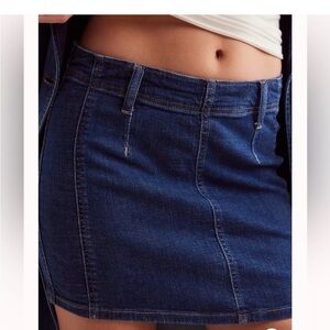 Free People denim miniskirt